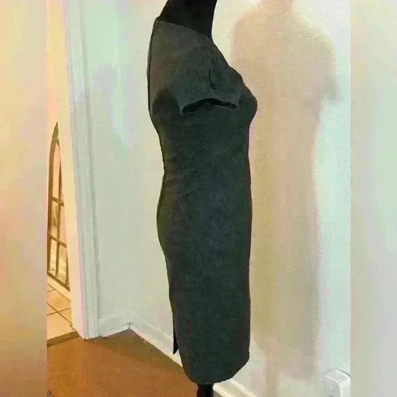 Lovely Day Dark Grey Cold Shoulder Midi Dress - Picture 3 of 6